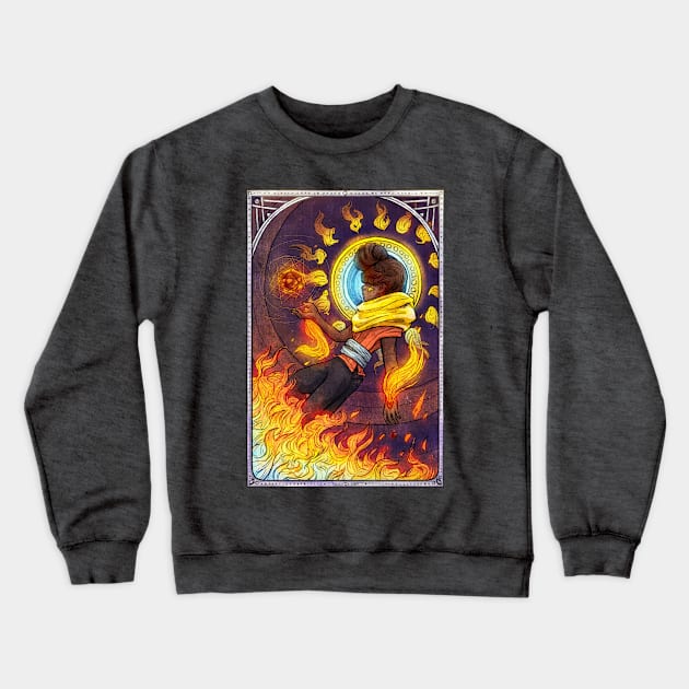 Fire Crewneck Sweatshirt by olgaandart